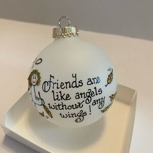 Heart Gifts Teresa Thilbault Hand Painted Ornament Christmas Angel Friend.